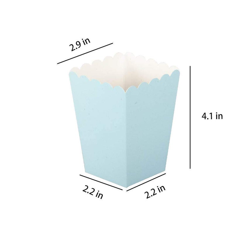 GAKA Baby Blue Popcorn Boxes Mini Paper Popcorn Boxes Set Of 36 Cardboard Containerï¼ŒFor Party Supplies - Image 2